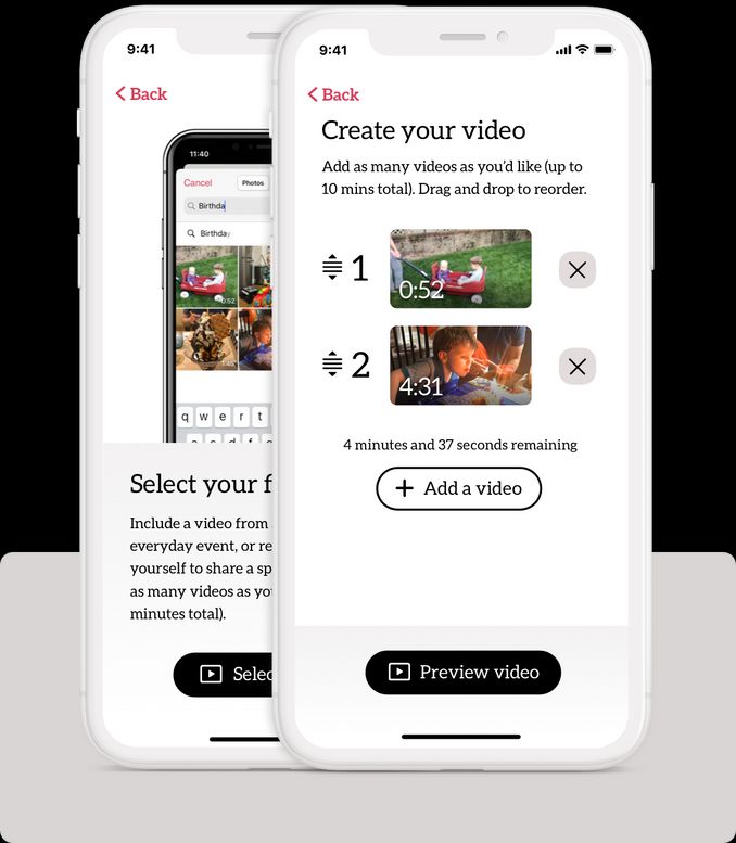 A screenshot of our iPhone app